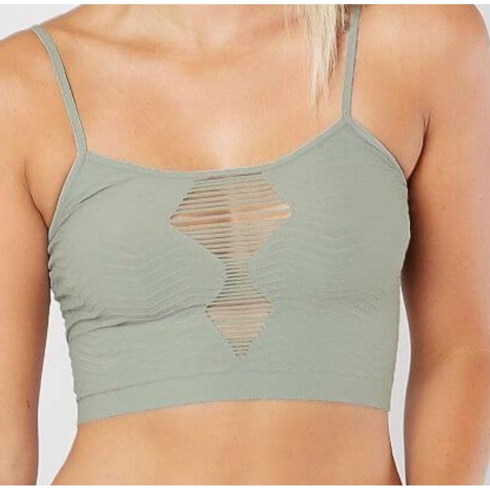 Buckle BKEssential Laser Cut‎ Bralette Wrought Iron XS/S NWOT MSRP $32